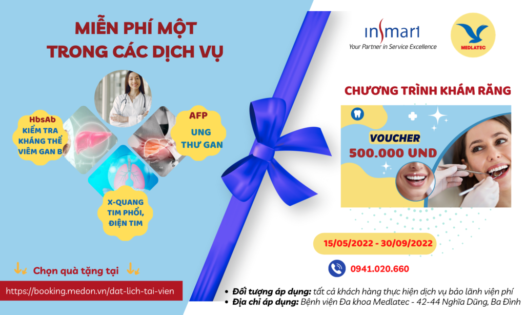 CHƯƠNG TRÌNH HỢP TÁC GIỮA INSMART VÀ BỆNH VIỆN ĐA KHOA MEDLATEC