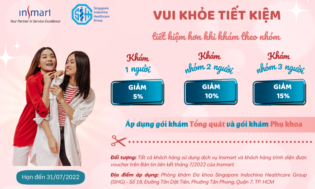 CHƯƠNG TRÌNH HỢP TÁC GIỮA INSMART VÀ PHÒNG KHÁM ĐA KHOA SINGAPORE INDOCHINA HEALTHCARE GROUP